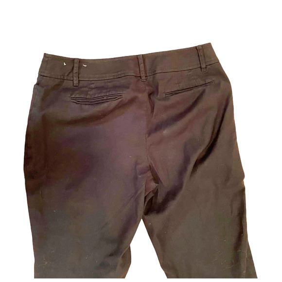 Ann Taylor Loft Black Julie Ankle Cropped Straight Leg Pants Cuffed Size 8 - Picture 7 of 10